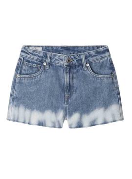 Short de brim Pepe Jeans A-Line Cloudy para menina.