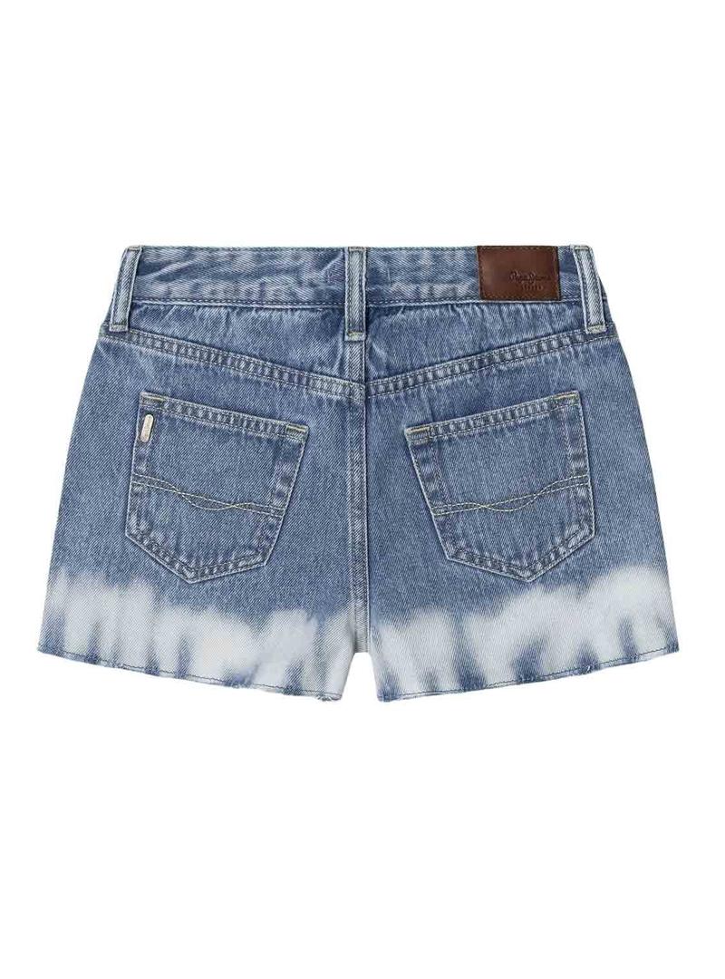 Short de brim Pepe Jeans A-Line Cloudy para menina.