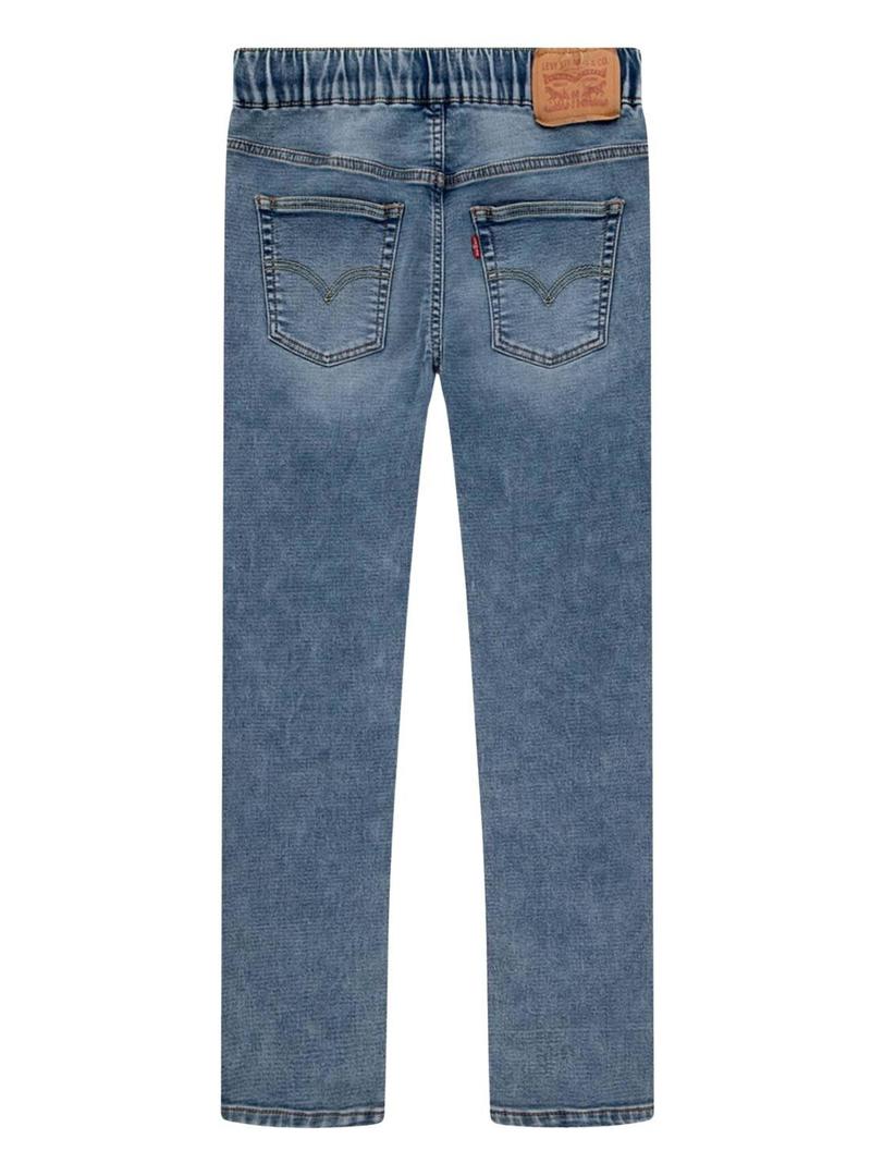 Calça jeans Levis slim taper elástico azul infantil