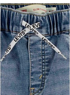 Calça jeans Levis slim taper elástico azul infantil