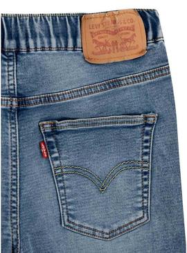 Calça jeans Levis slim taper elástico azul infantil