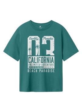 Camiseta Name It Irlan verde para menino