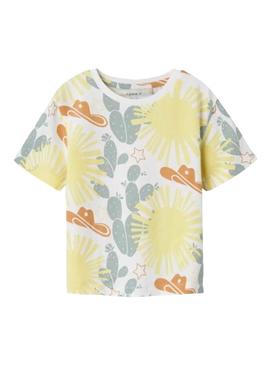 Camiseta Name It Anno branca para menino.