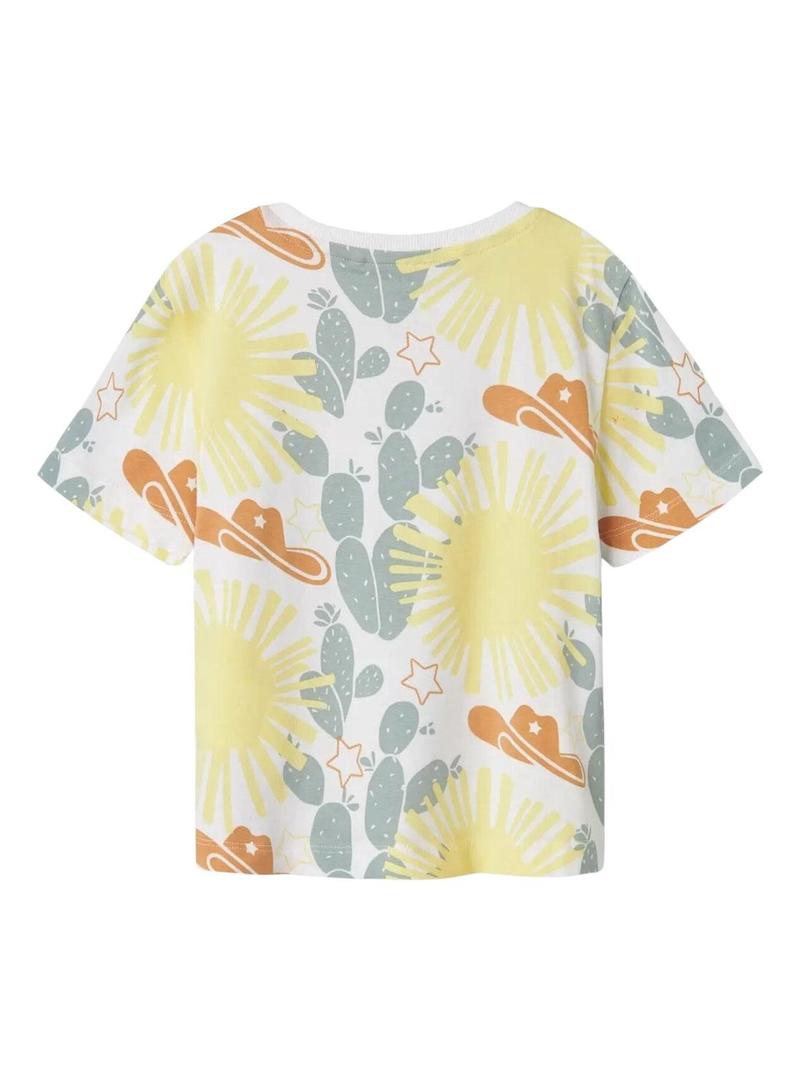 Camiseta Name It Anno branca para menino.