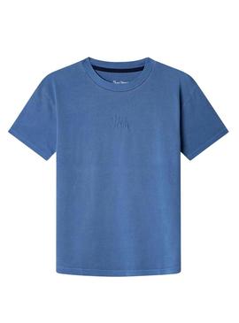 Camiseta Pepe Jeans Charles azul para menino.