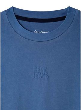 Camiseta Pepe Jeans Charles azul para menino.