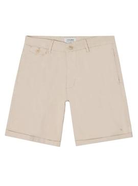 Bermuda Silbon Clássica bege para mulher.