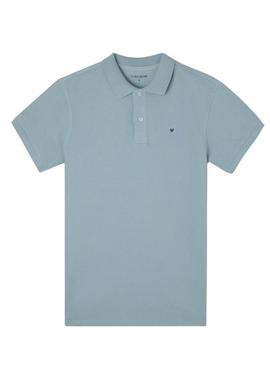  Polo Silbon Clássica Lisa azul para homem.