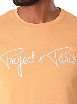 Camiseta Project x Paris Embroidery Logo bege para homem