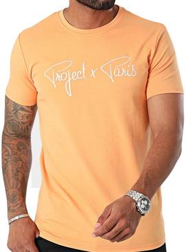 Camiseta Project x Paris Embroidery Logo bege para homem