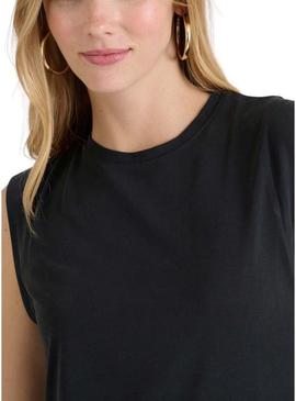 Camiseta Naf Naf Rony preta para mulher.