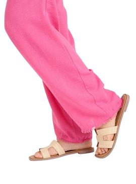 Calça Naf Naf rosa  para mulher.