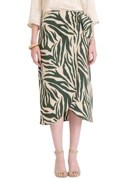 Saia Naf Naf Zebra verde para mulher.
