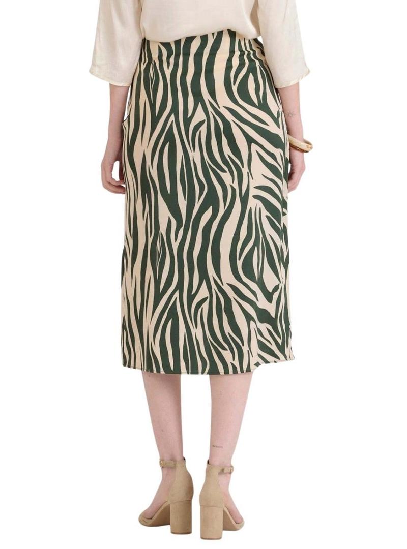 Saia Naf Naf Zebra verde para mulher.