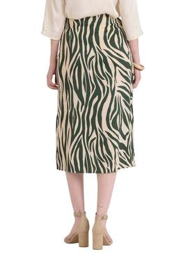 Saia Naf Naf Zebra verde para mulher.