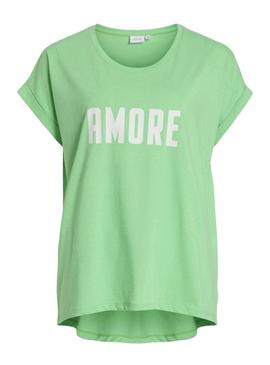 Camiseta Vila Vidreamers Amour verde para mulher