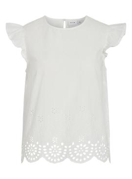 Blusa Vila Vihortensa branca para mulher.