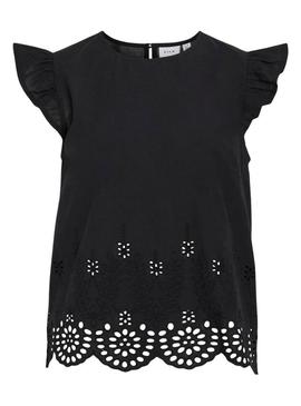 Blusa Vila Vihortensa preta para mulher.