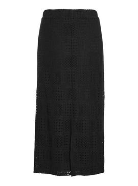 Saia Vila Vinovira midi preta para mulher.