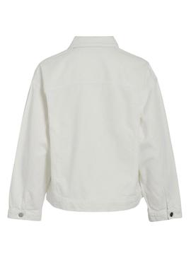 Jaqueta jeans Vila Vipal branca para mulher