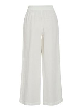 Calças Vila Vilania largas brancas para mulher.
