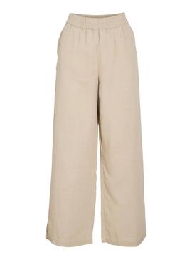 Calças  Vila largas tostadas da marca Vila Vilania para mulher.