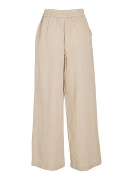 Calças  Vila largas tostadas da marca Vila Vilania para mulher.