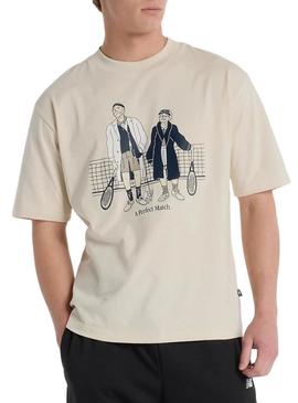 Camiseta New Balance A Perfect Match bege para homem.