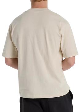 Camiseta New Balance A Perfect Match bege para homem.