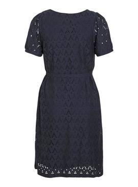 Vestido Vila Viamalina azul marinho para mulher