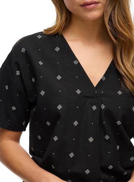 Blusa Vila Viprisilla preta para mulher