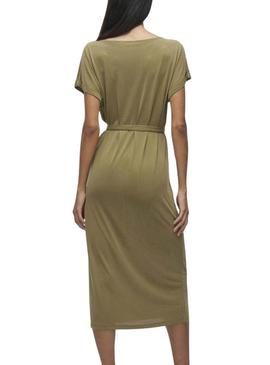 Vestido Vila Vimodala verde para mulher.