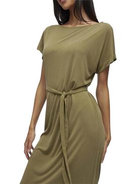 Vestido Vila Vimodala verde para mulher.