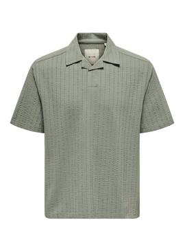 Polo Only and Sons Males verde para homem.