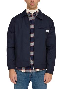 Jaqueta Only and Sons Ralph azul marinho para homem.