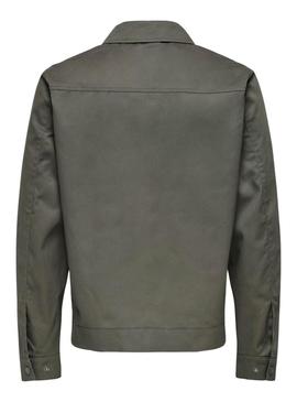 Jaqueta Only and Sons Ralph verde para homem