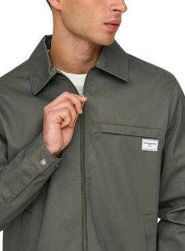 Jaqueta Only and Sons Ralph verde para homem