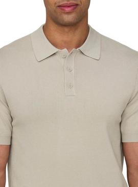 Polo Only and Sons Wyler bege para homem