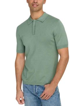 Polo Only and Sons Wyler verde para homem.