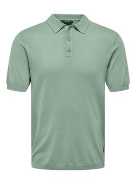 Polo Only and Sons Wyler verde para homem.