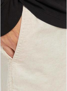 Bermudas Jack and Jones Jaiden bege para homem.