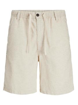 Bermudas Jack and Jones Jaiden bege para homem.
