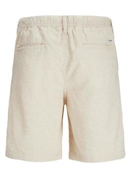 Bermudas Jack and Jones Jaiden bege para homem.