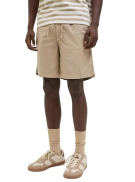 Bermudas Jack and Jones Jaiden beige para homem.