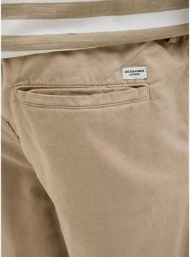 Bermudas Jack and Jones Jaiden beige para homem.