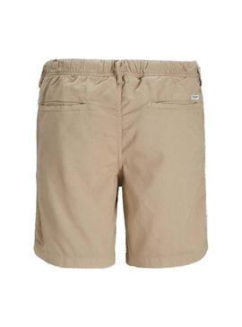 Bermudas Jack and Jones Jaiden beige para homem.