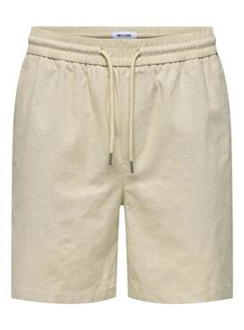Bermudas Only and Sons Stel bege para homem.