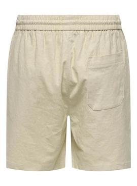 Bermudas Only and Sons Stel bege para homem.