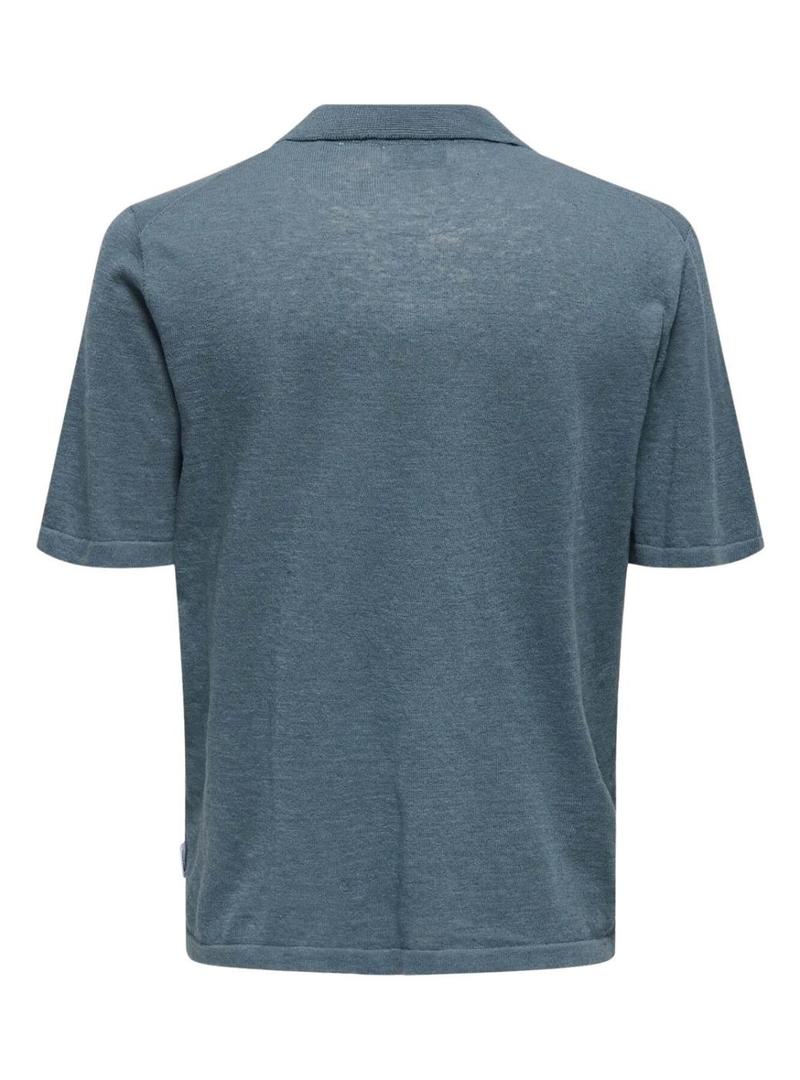 Polo Only and Sons George azul para homem