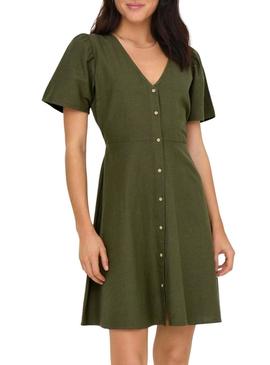 Vestido Only Vita verde para mulher.